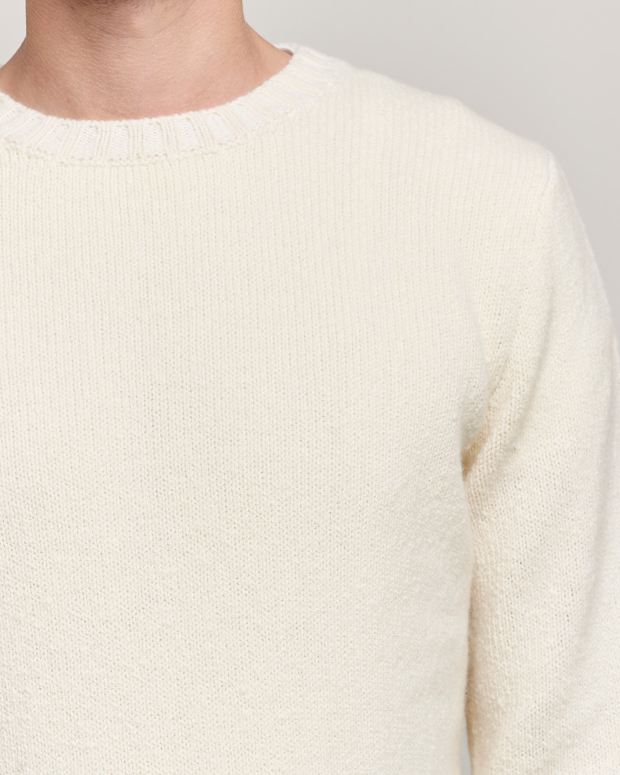 Heren | Truien | Inis Meáin | Wool/Cashmere Crew Neck White