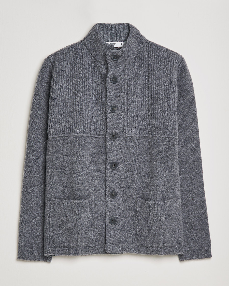 Heren | Truien | Inis Meáin | Heavy Wool Cardigan Grey