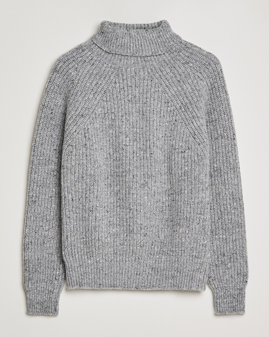 Heren | Truien | Inis Meáin | Wool/Cashmere Boatbuilder Turtleneck Grey