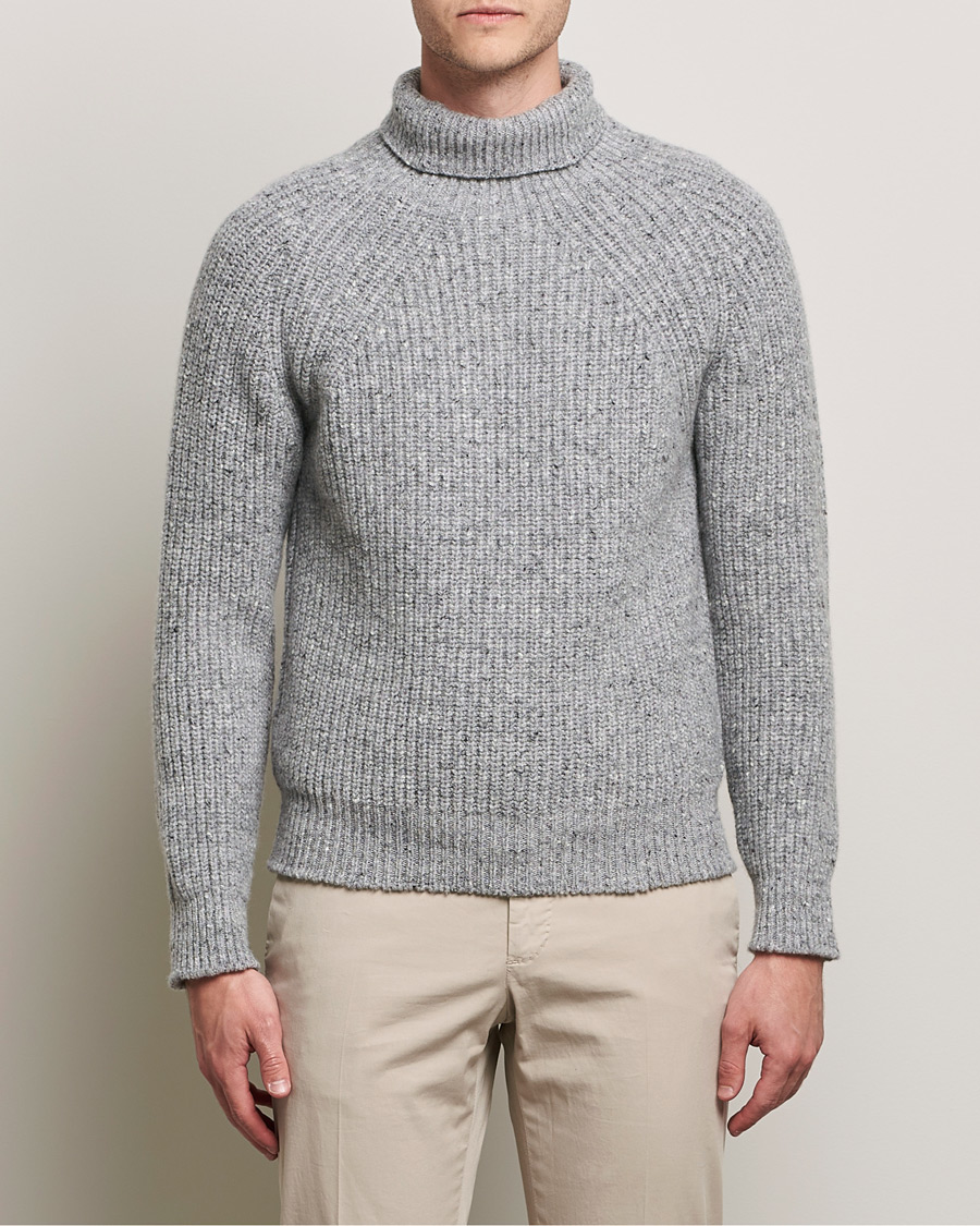 Heren | Truien | Inis Meáin | Wool/Cashmere Boatbuilder Turtleneck Grey