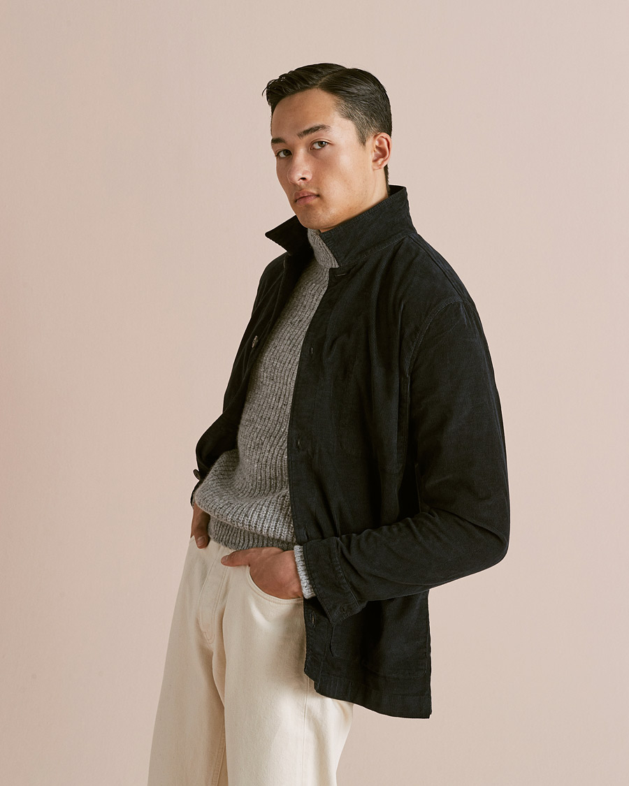 Heren | Truien | Inis Meáin | Wool/Cashmere Boatbuilder Turtleneck Grey