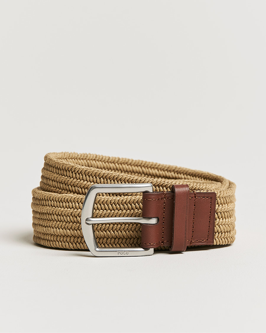 Heren |  | Polo Ralph Lauren | Braided Cotton Elastic Belt Timber Brown