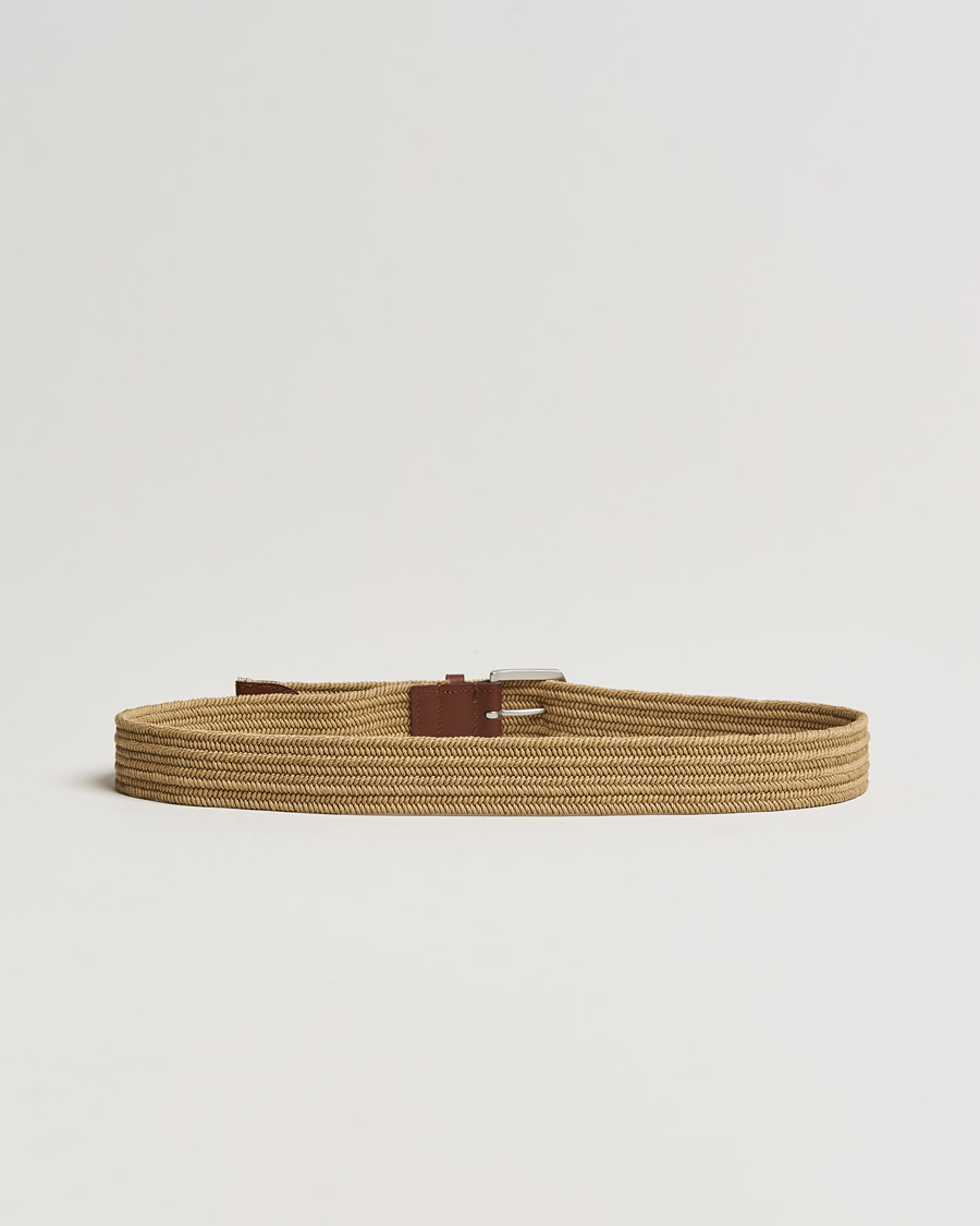 Heren | Accessoires | Polo Ralph Lauren | Braided Cotton Elastic Belt Timber Brown