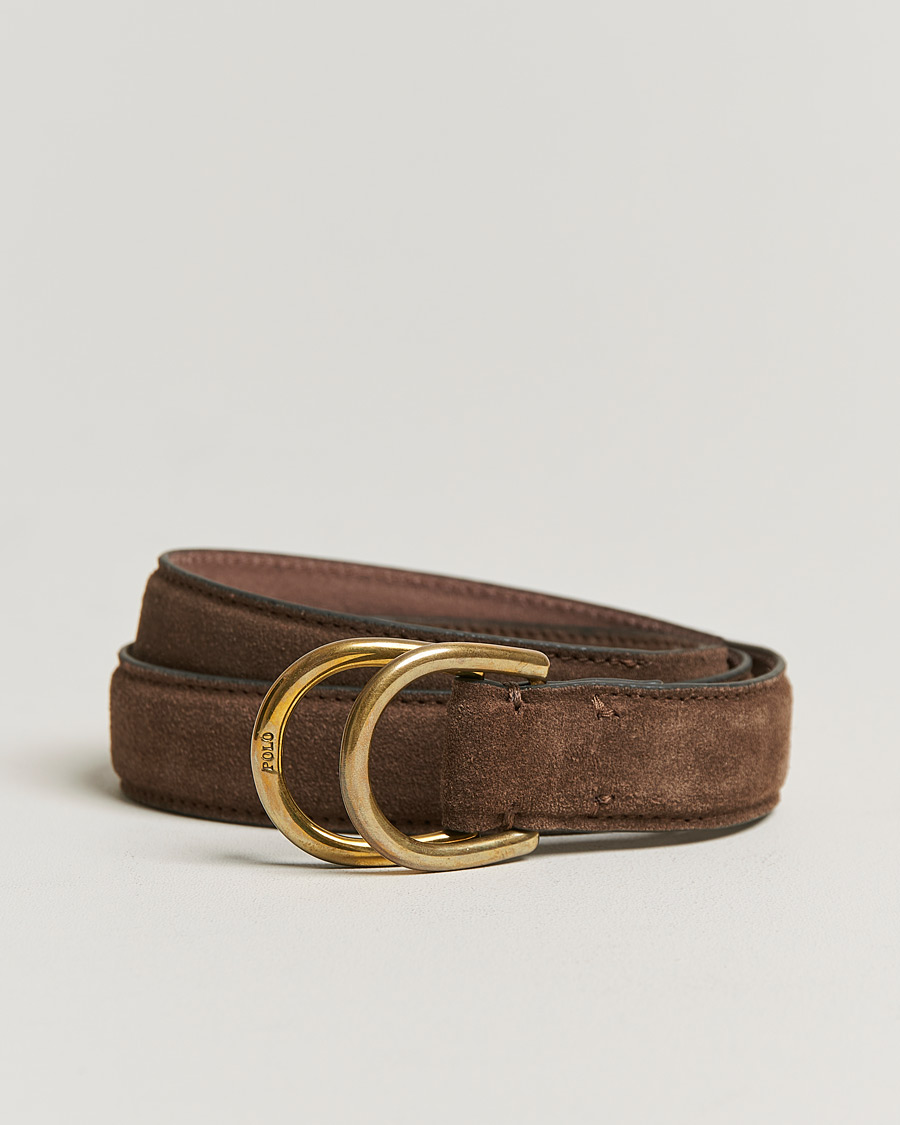 Heren | Polo Ralph Lauren Suede Belt Brown | Polo Ralph Lauren | Suede Belt Brown