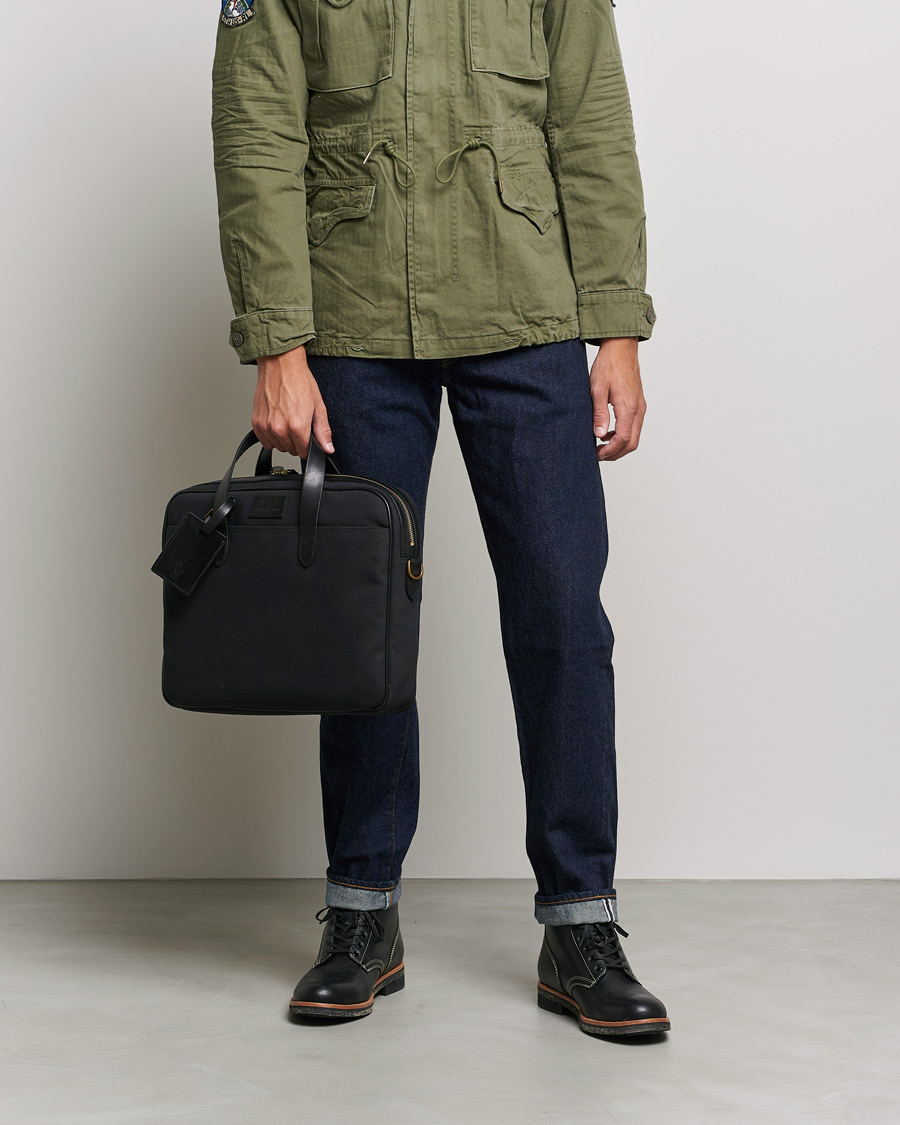 Heren | Aktetassen | Polo Ralph Lauren | Canvas/Leather Computer Bag Black