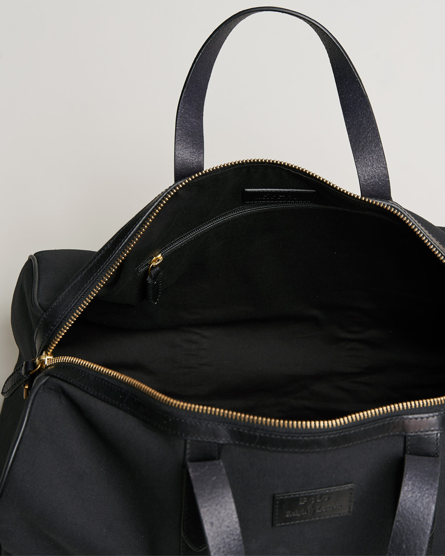 Heren | Polo Ralph Lauren Canvas/Leather Dufflebag Black | Polo Ralph Lauren | Canvas/Leather Dufflebag Black