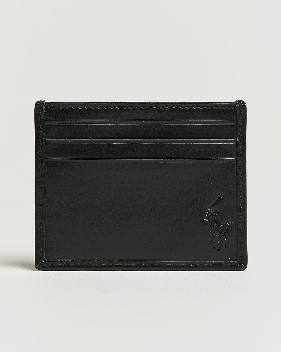 Men | Accessories | Polo Ralph Lauren | All Over PP Leather Credit Card Holder Black/White