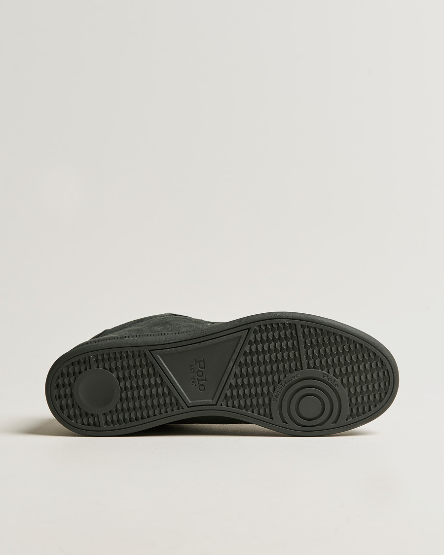 Heren | Polo Ralph Lauren Heritage Court II Suede Sneaker Charcoal Grey | Polo Ralph Lauren | Heritage Court II Suede Sneaker Charcoal Grey