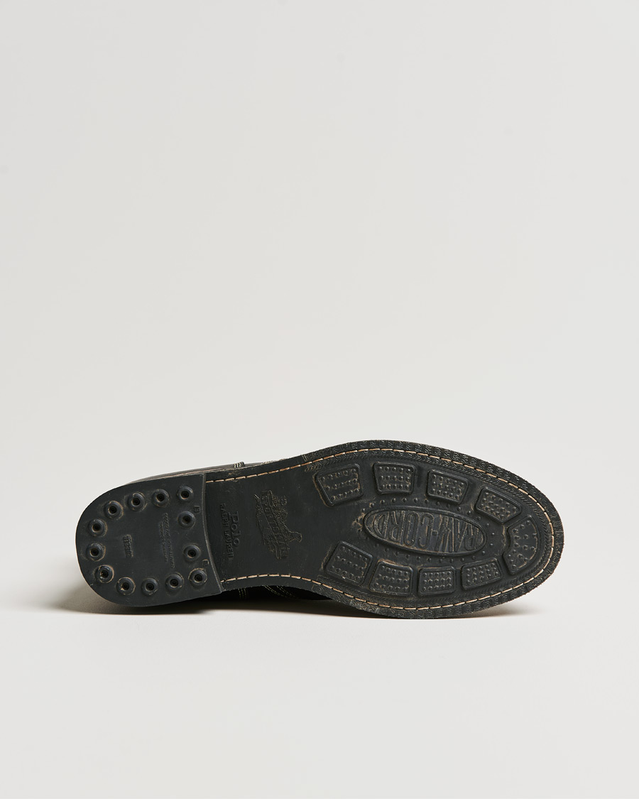 Heren | Polo Ralph Lauren RL Oiled Leather Boot Black | Polo Ralph Lauren | RL Oiled Leather Boot Black