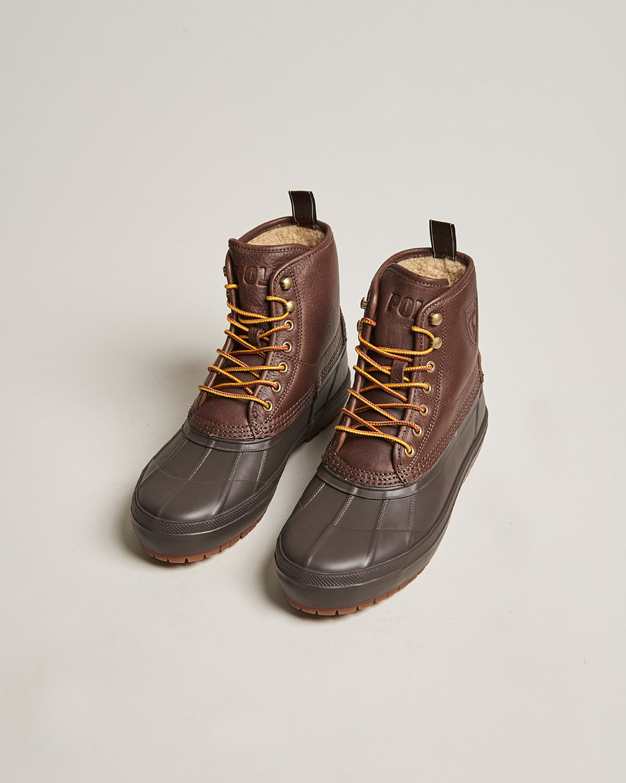 Heren | Polo Ralph Lauren Claus Leather Boots Dark Brown | Polo Ralph Lauren | Claus Leather Boots Dark Brown