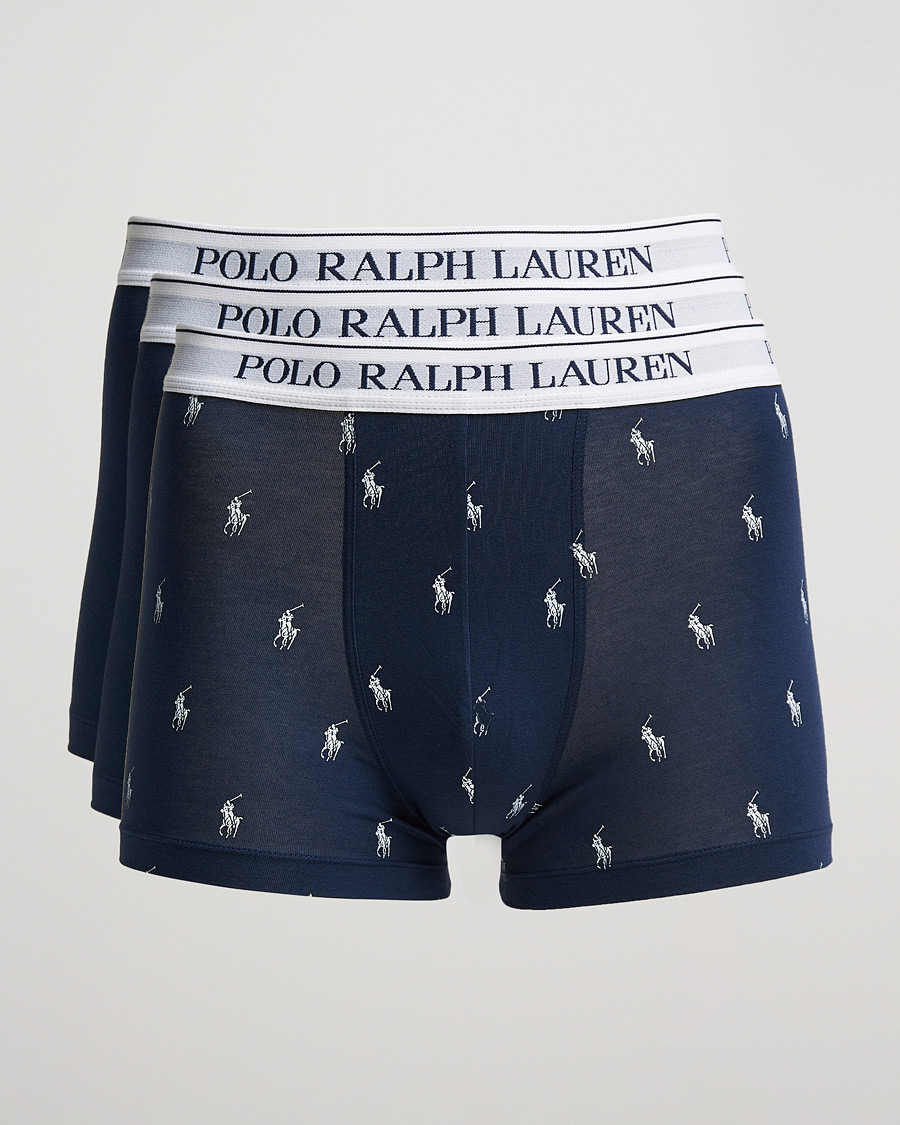 Heren | Ondergoed | Polo Ralph Lauren | 3-Pack Trunk Navy/Navy Pony/Navy