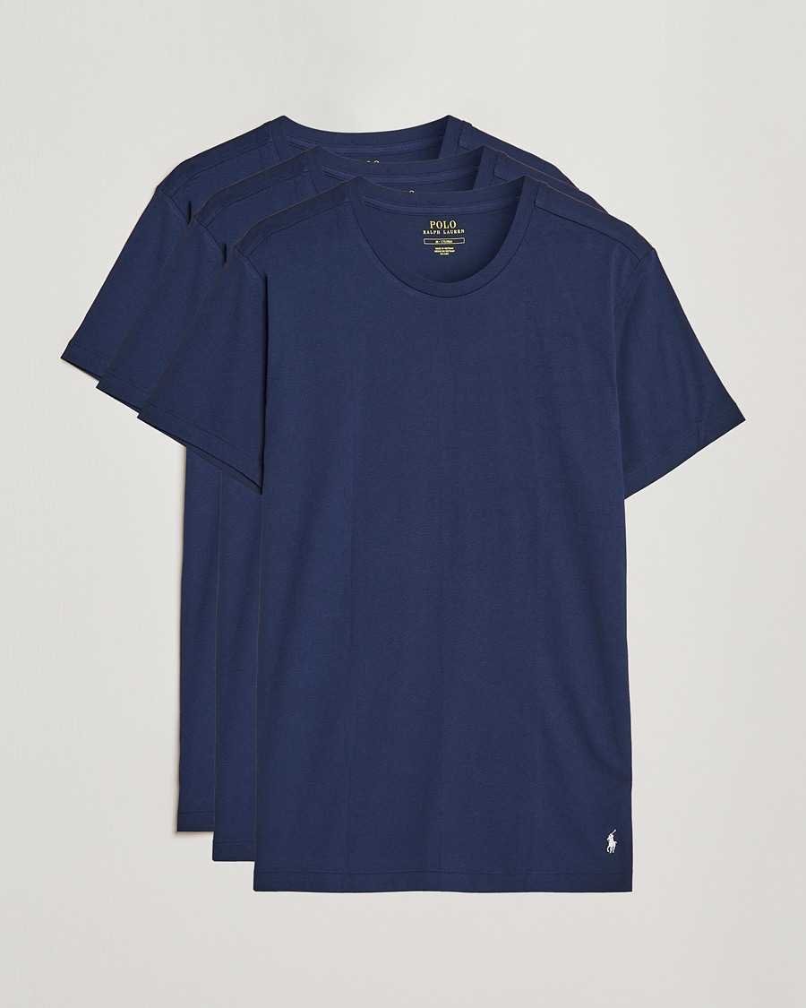 Heren | T-shirts | Polo Ralph Lauren | 3-Pack Crew Neck T-Shirt Navy