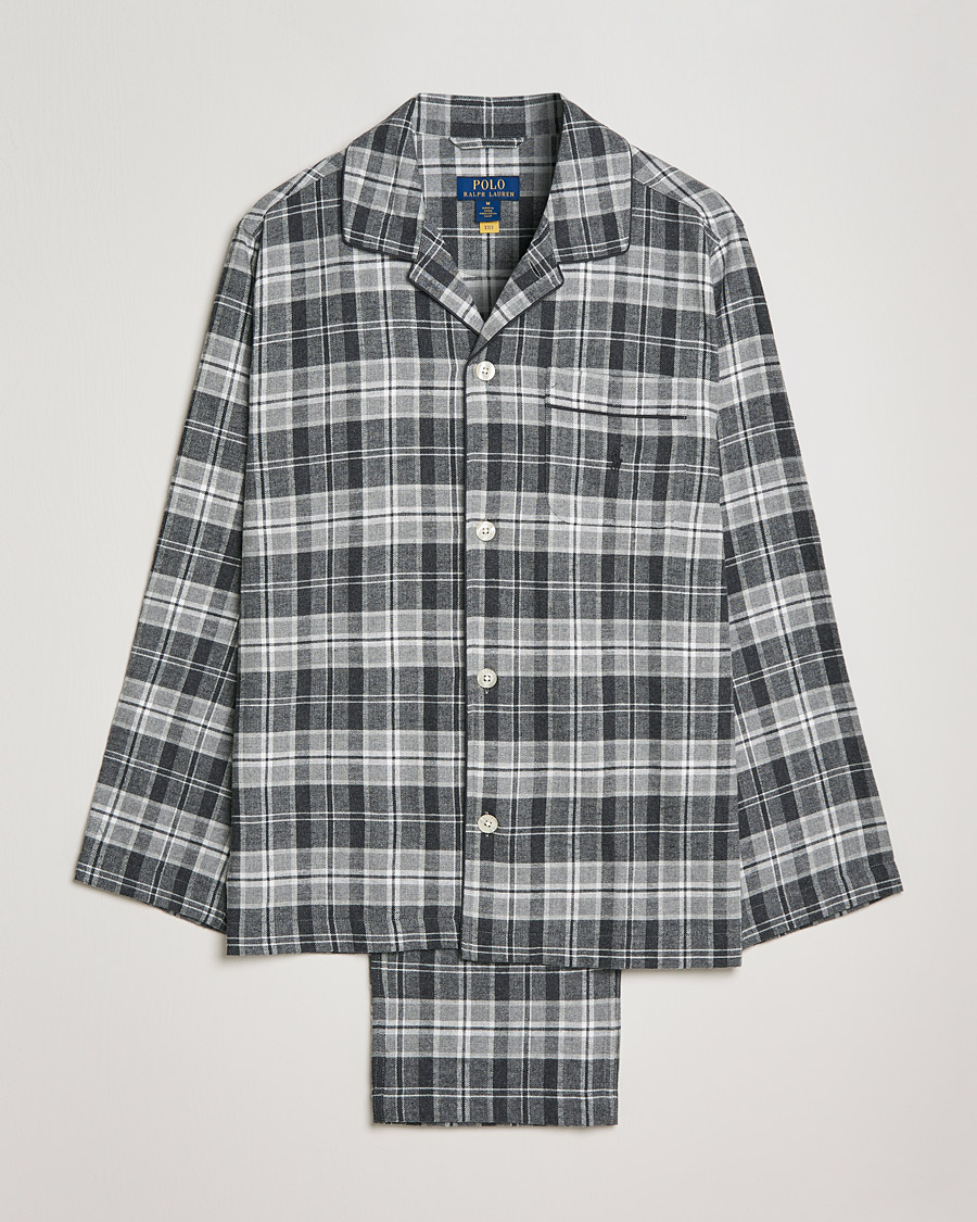 Heren | Pyjama's en gewaden | Polo Ralph Lauren | Checked Flannel Pyjama Set Grey Heather