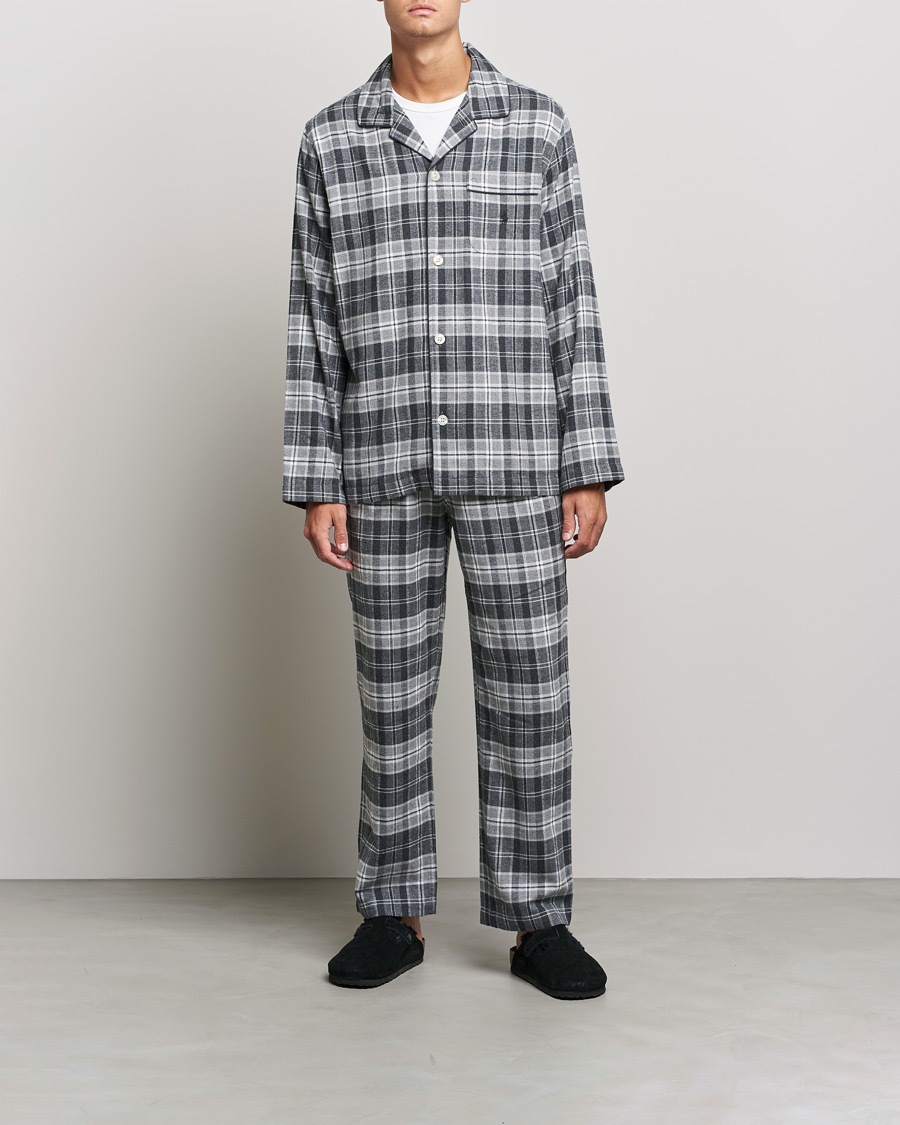 Heren | Pyjama's en gewaden | Polo Ralph Lauren | Checked Flannel Pyjama Set Grey Heather