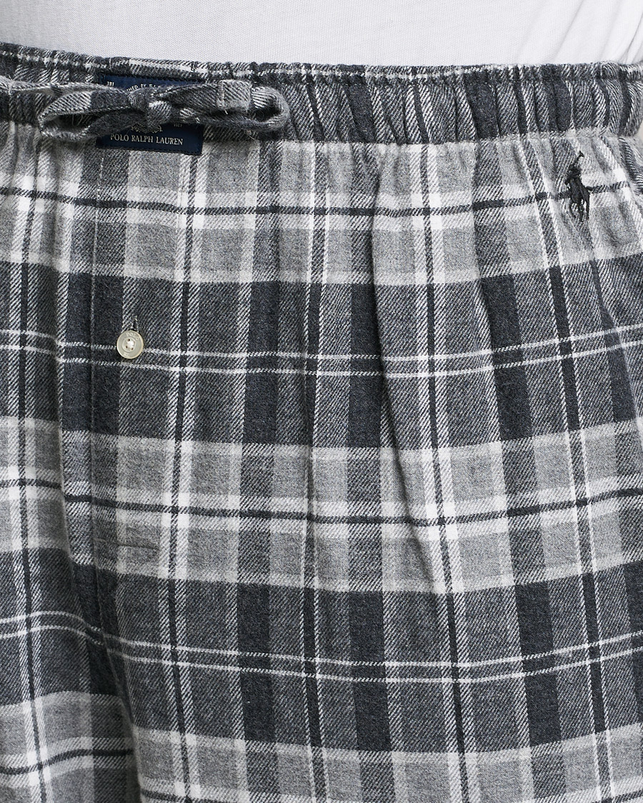 Heren | Pyjama's en gewaden | Polo Ralph Lauren | Checked Flannel Pyjama Set Grey Heather