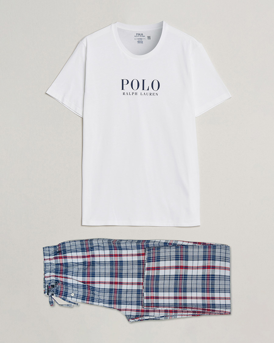 Heren | Pyjama's en gewaden | Polo Ralph Lauren | Cotton Checked Pyjama Set White/Red