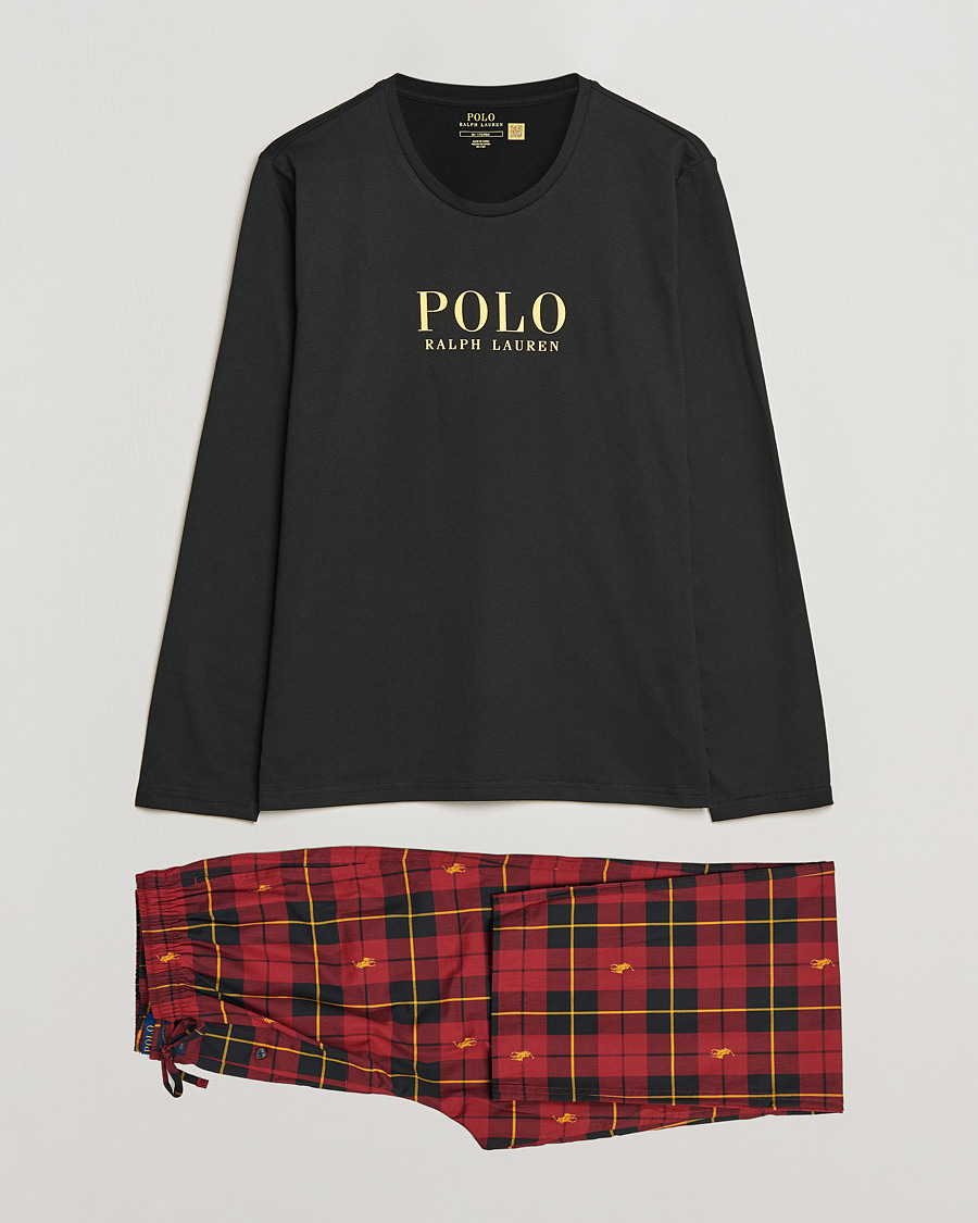 Heren | Pyjama's en gewaden | Polo Ralph Lauren | Cotton Checked Pyjama Set Black/Red