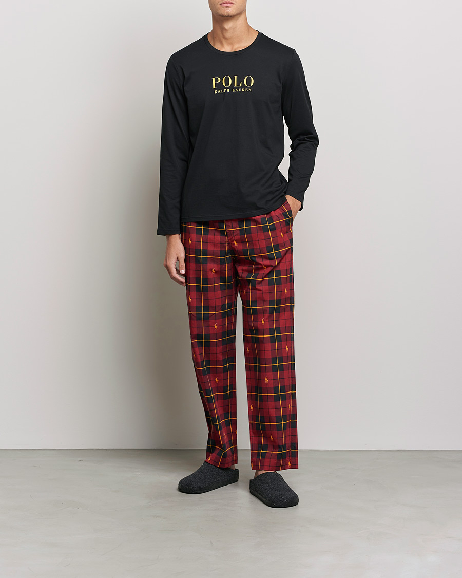 Heren | Pyjama's en gewaden | Polo Ralph Lauren | Cotton Checked Pyjama Set Black/Red