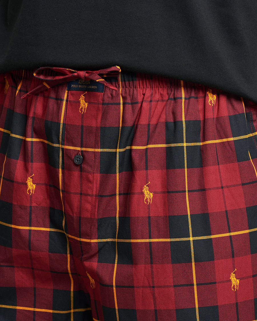 Heren | Pyjama's en gewaden | Polo Ralph Lauren | Cotton Checked Pyjama Set Black/Red