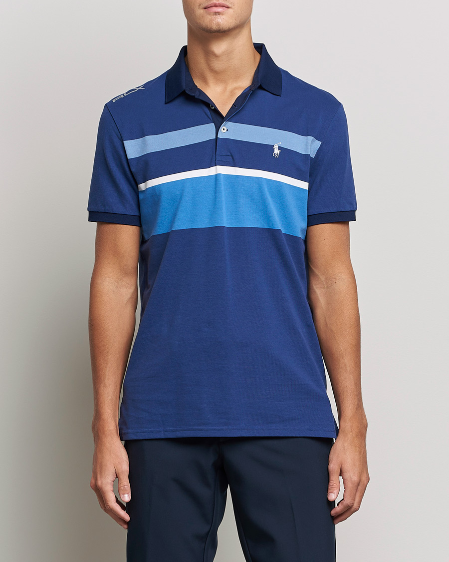 Heren | Polo's | RLX Ralph Lauren | Performance Striped Polo Navy Multi