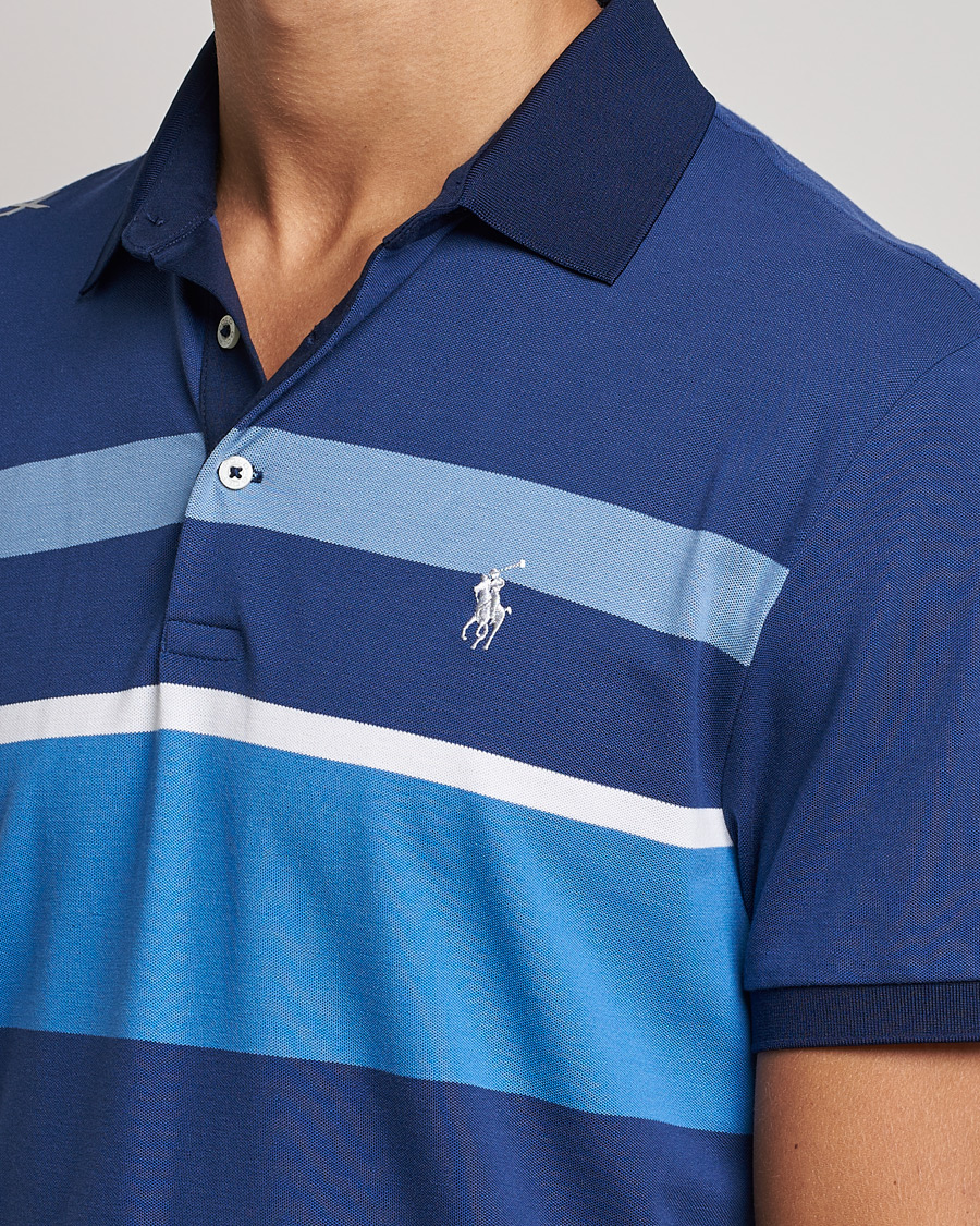 Heren | Polo's | RLX Ralph Lauren | Performance Striped Polo Navy Multi
