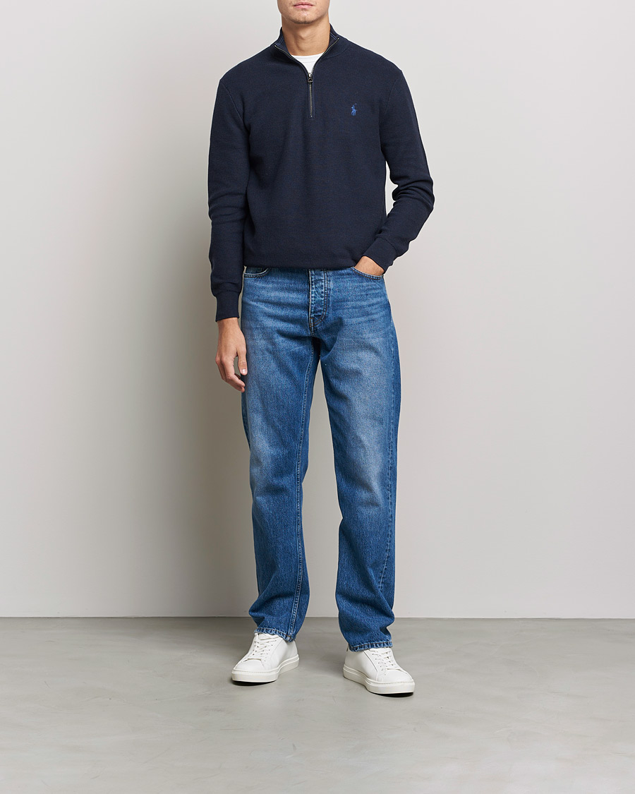 Heren | Truien | Polo Ralph Lauren | Textured Half-Zip Navy Heather
