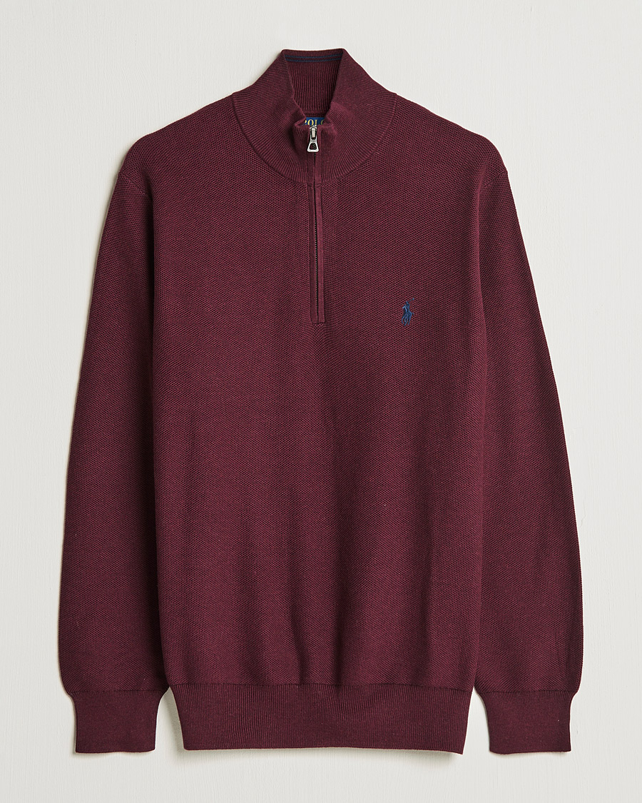 Heren | Truien | Polo Ralph Lauren | Textured Half-Zip Aged Wine Heather