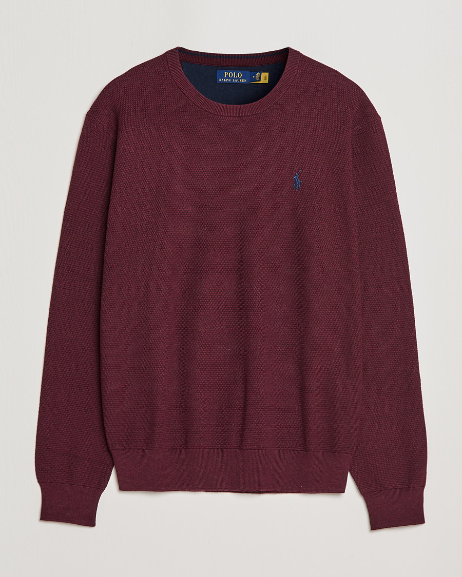 Heren | Truien | Polo Ralph Lauren | Textured Crew Neck Sweater Aged Wine Heather