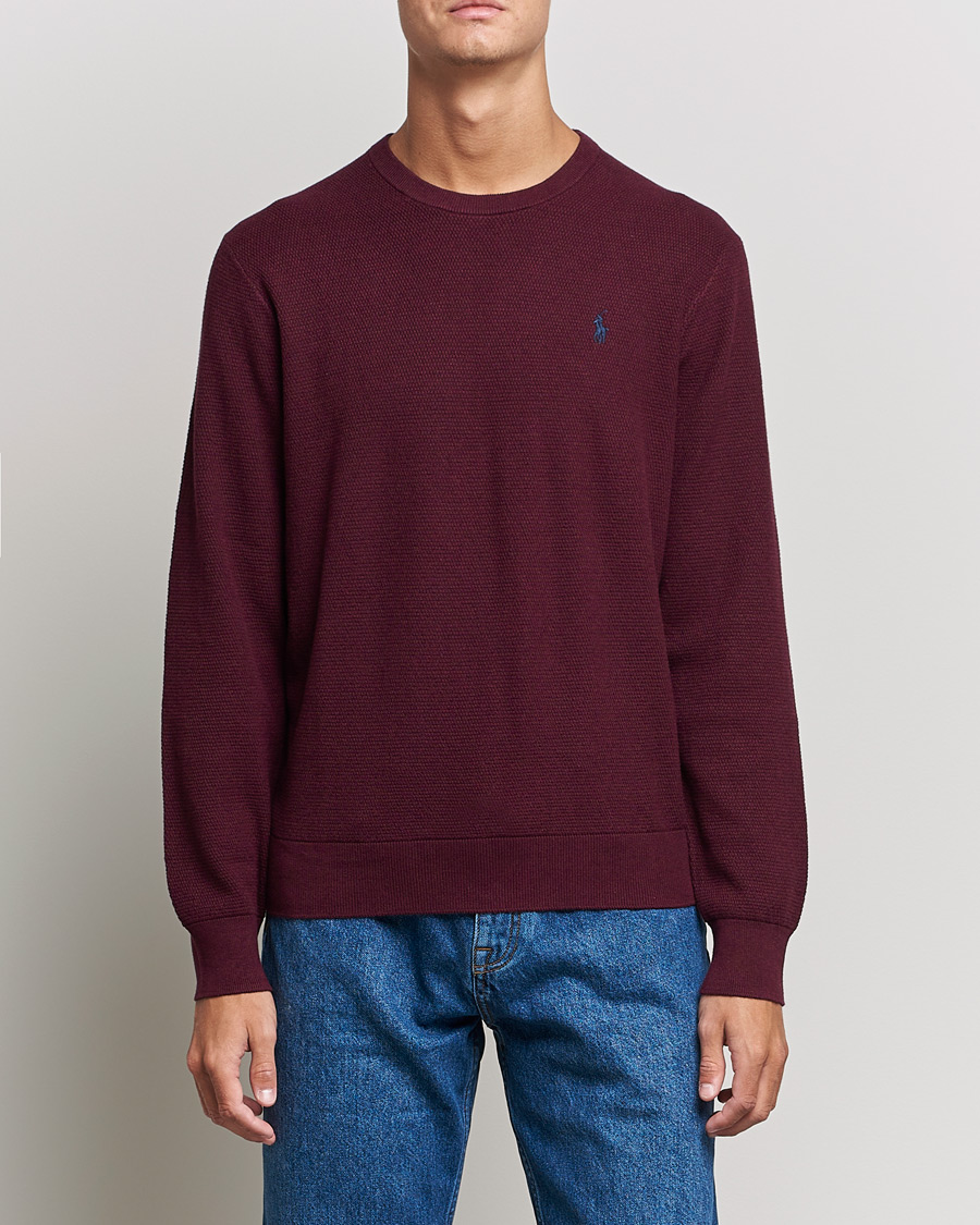 Heren | Truien | Polo Ralph Lauren | Textured Crew Neck Sweater Aged Wine Heather