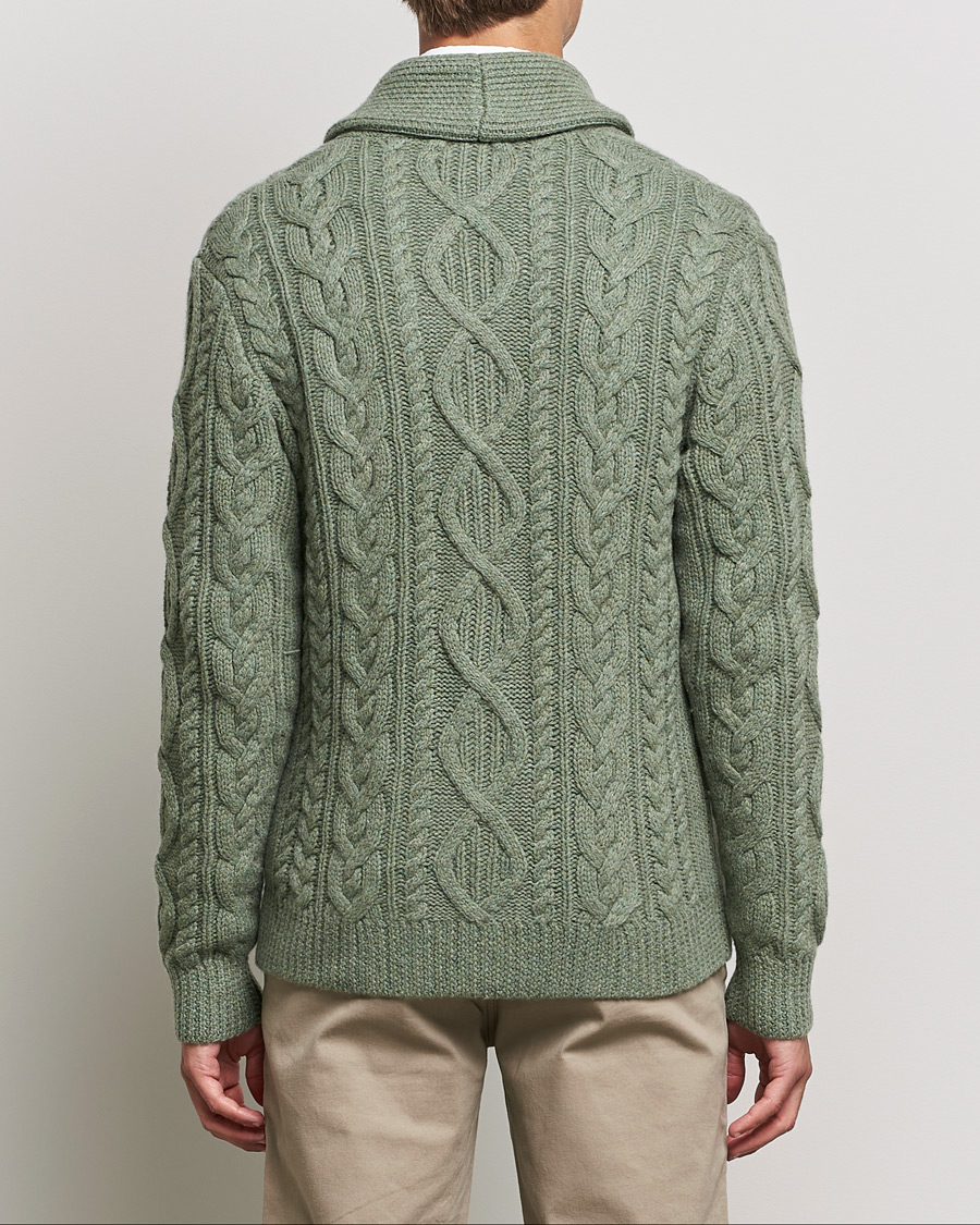 Heren | Truien | Polo Ralph Lauren | Wool/Cashmere Structured Cardigan Sage Blue Heather