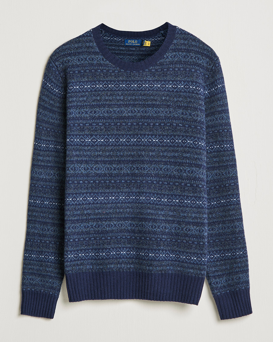 Heren | Truien | Polo Ralph Lauren | Wool/Cashmere Fairisle Knitted Sweater Navy