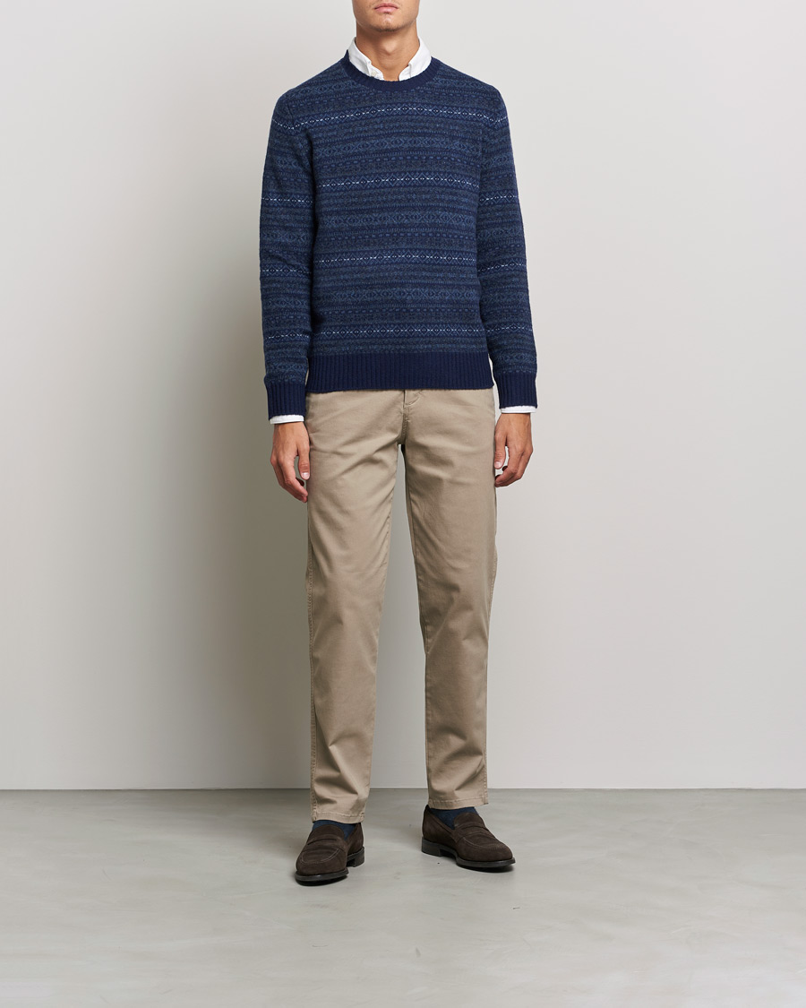 Heren | Truien | Polo Ralph Lauren | Wool/Cashmere Fairisle Knitted Sweater Navy