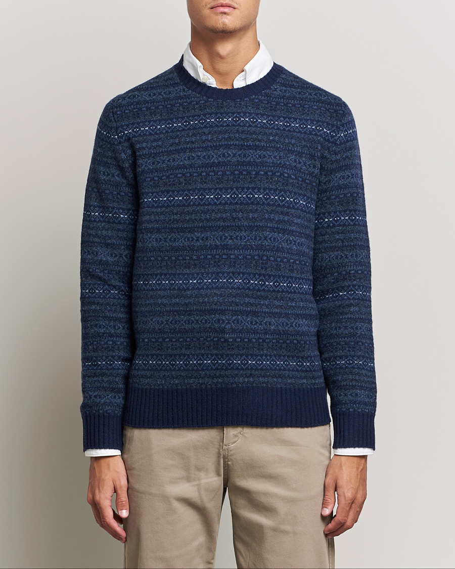 Heren | Truien | Polo Ralph Lauren | Wool/Cashmere Fairisle Knitted Sweater Navy