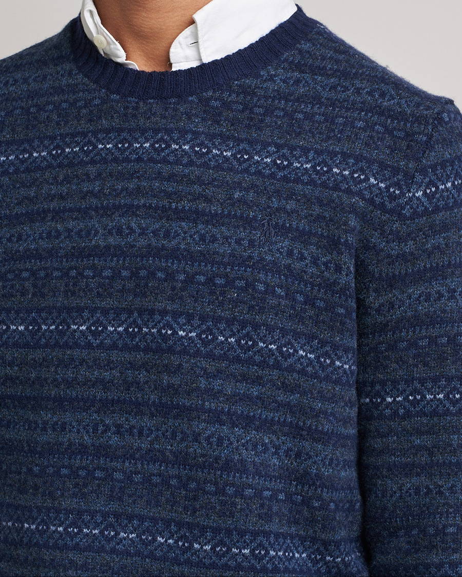 Heren | Truien | Polo Ralph Lauren | Wool/Cashmere Fairisle Knitted Sweater Navy