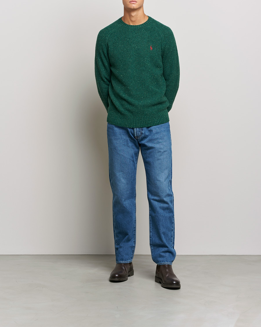 Heren | Truien | Polo Ralph Lauren | Wool Donegal Knitted Sweater Forest Green