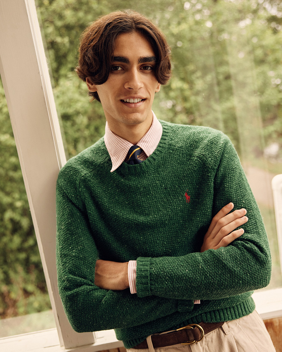Heren | Truien | Polo Ralph Lauren | Wool Donegal Knitted Sweater Forest Green
