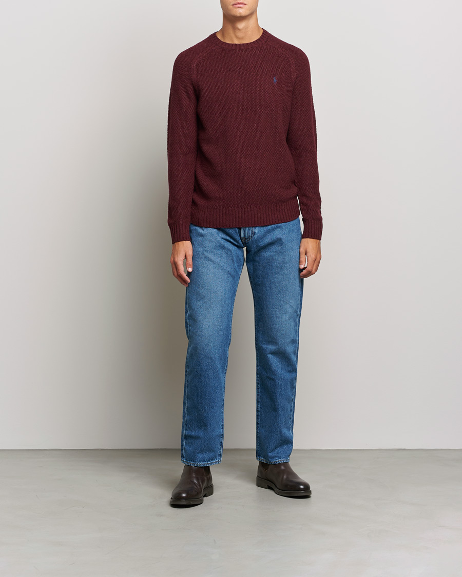 Heren | Truien | Polo Ralph Lauren | Wool Donegal Knitted Sweater Burgundy
