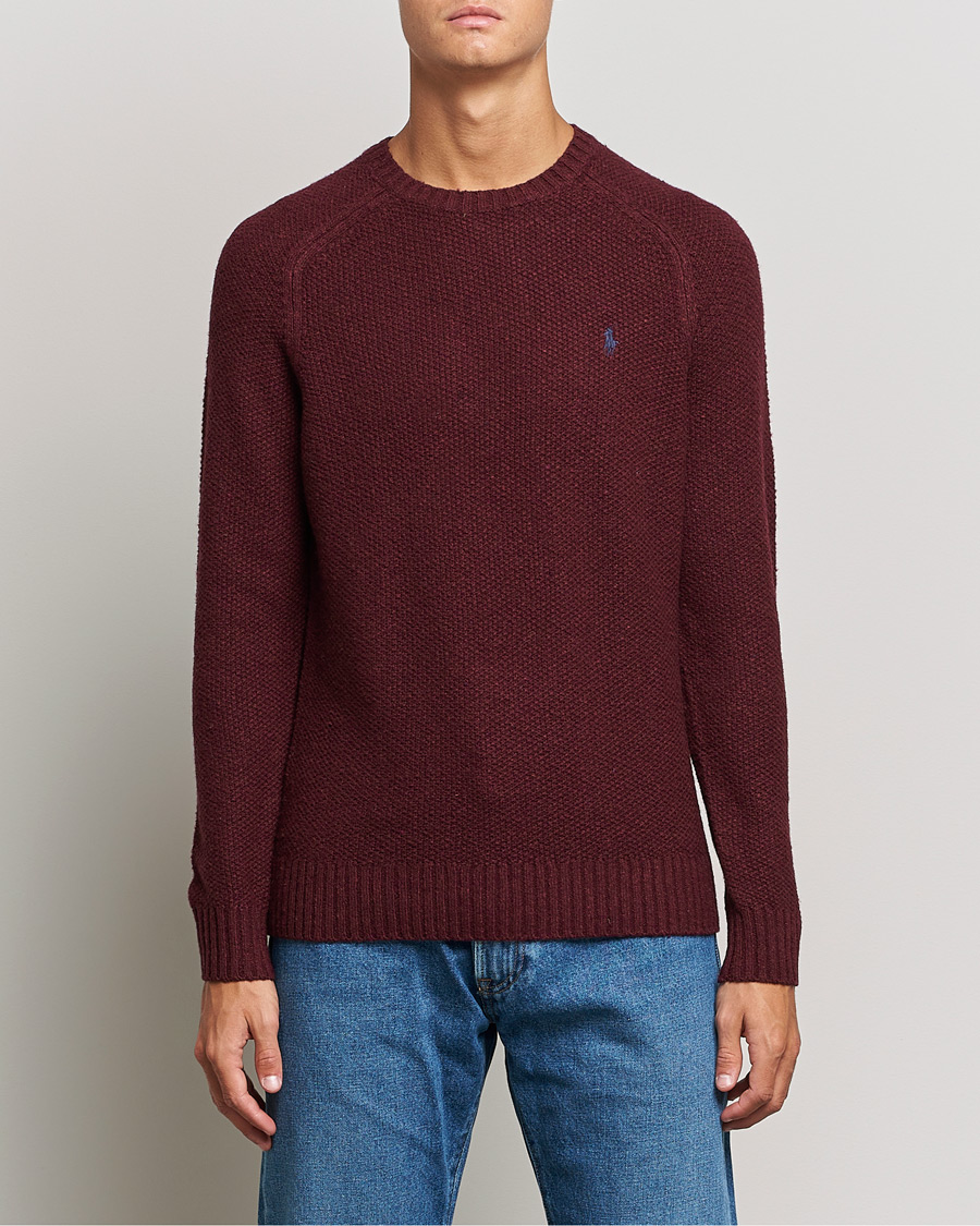 Heren | Truien | Polo Ralph Lauren | Wool Donegal Knitted Sweater Burgundy
