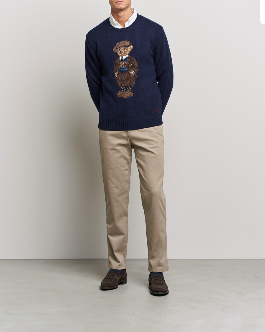 Heren | Truien | Polo Ralph Lauren | Wool Heritage Bear Knitted Sweater Navy