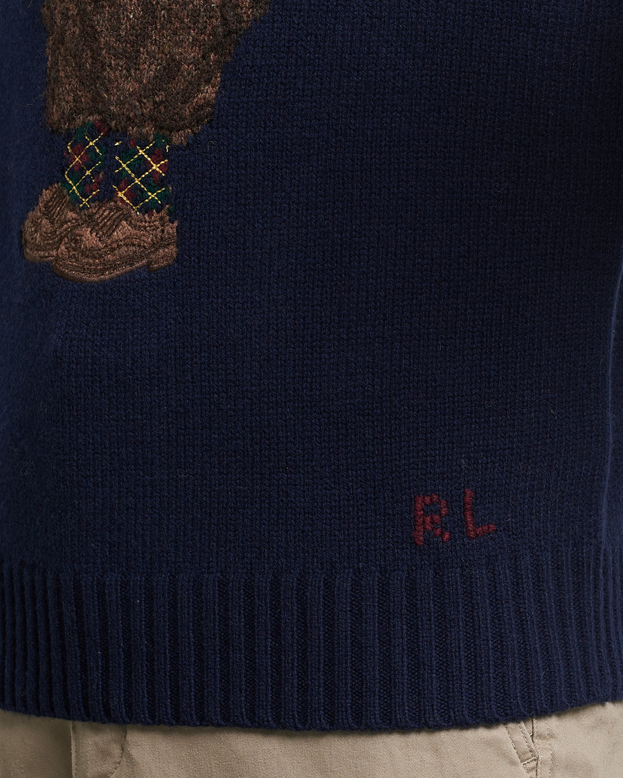 Heren | Truien | Polo Ralph Lauren | Wool Heritage Bear Knitted Sweater Navy