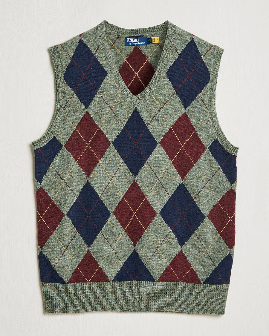 Heren | Truien | Polo Ralph Lauren | Wool Argyle Vest Green Multi