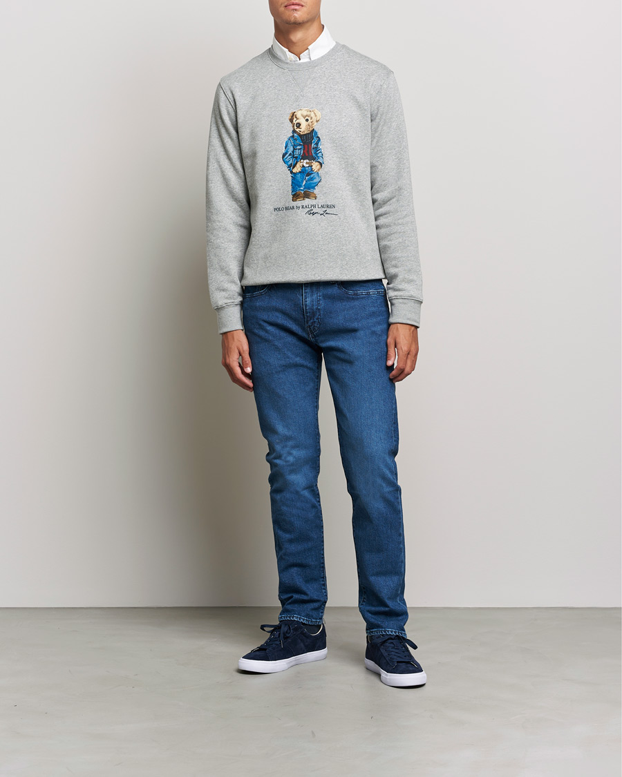 Heren | Truien | Polo Ralph Lauren | Printed Denim Bear Sweatshirt Andover Heather