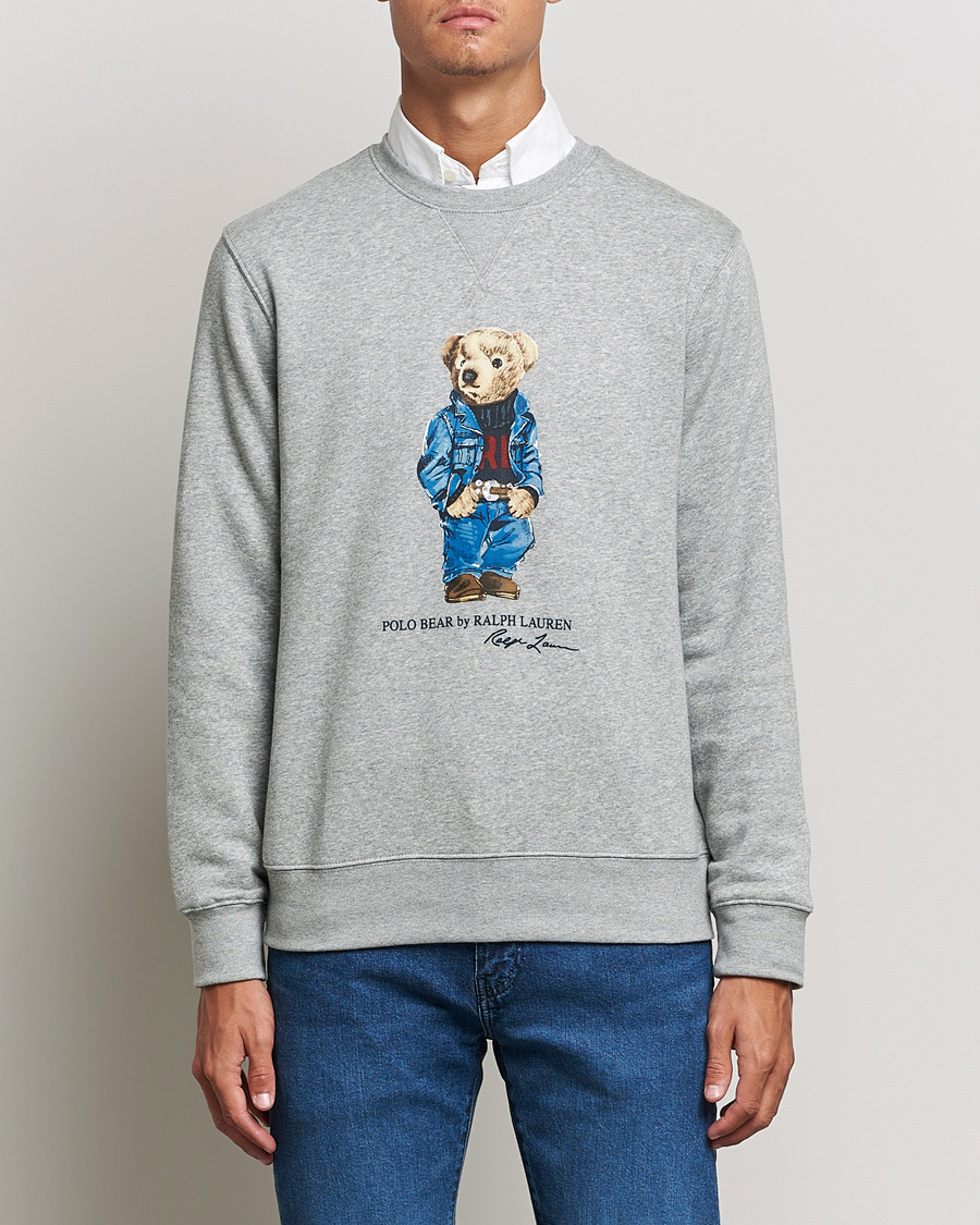 Heren | Truien | Polo Ralph Lauren | Printed Denim Bear Sweatshirt Andover Heather