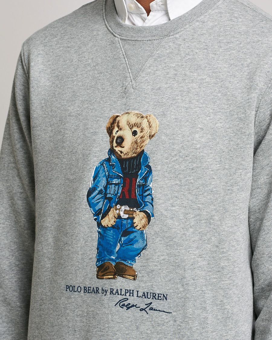 Heren | Truien | Polo Ralph Lauren | Printed Denim Bear Sweatshirt Andover Heather