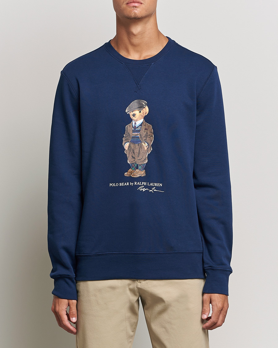 Heren | Truien | Polo Ralph Lauren | Printed Denim Bear Sweatshirt Newport Navy