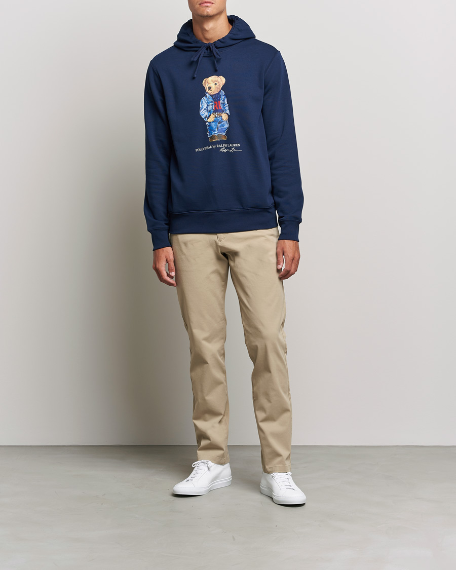 Heren | Truien | Polo Ralph Lauren | Printed Denim Bear Hoodie Cruise Navy