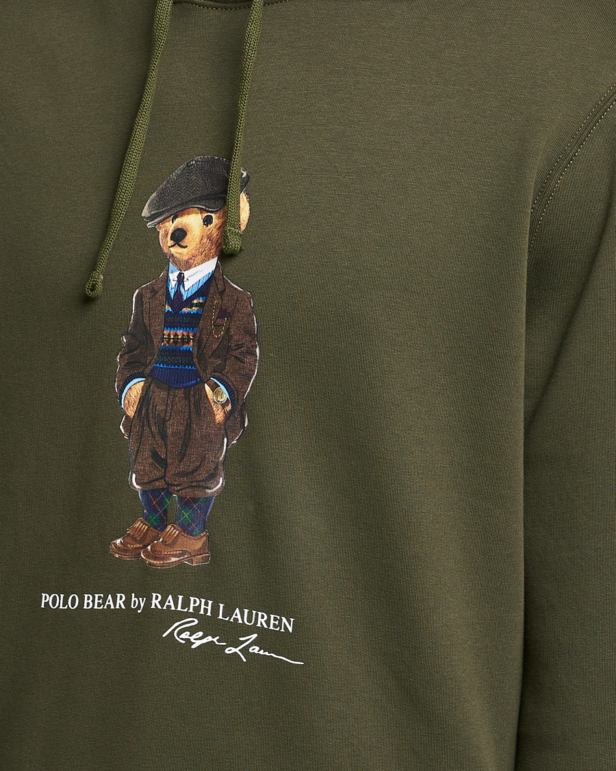 Heren | Truien | Polo Ralph Lauren | Printed Denim Bear Hoodie Army Olive