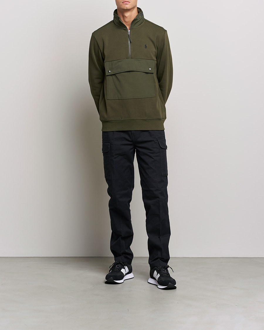 Heren | Truien | Polo Ralph Lauren | Double Knit Pocket Half Zip Sweater Company Olive