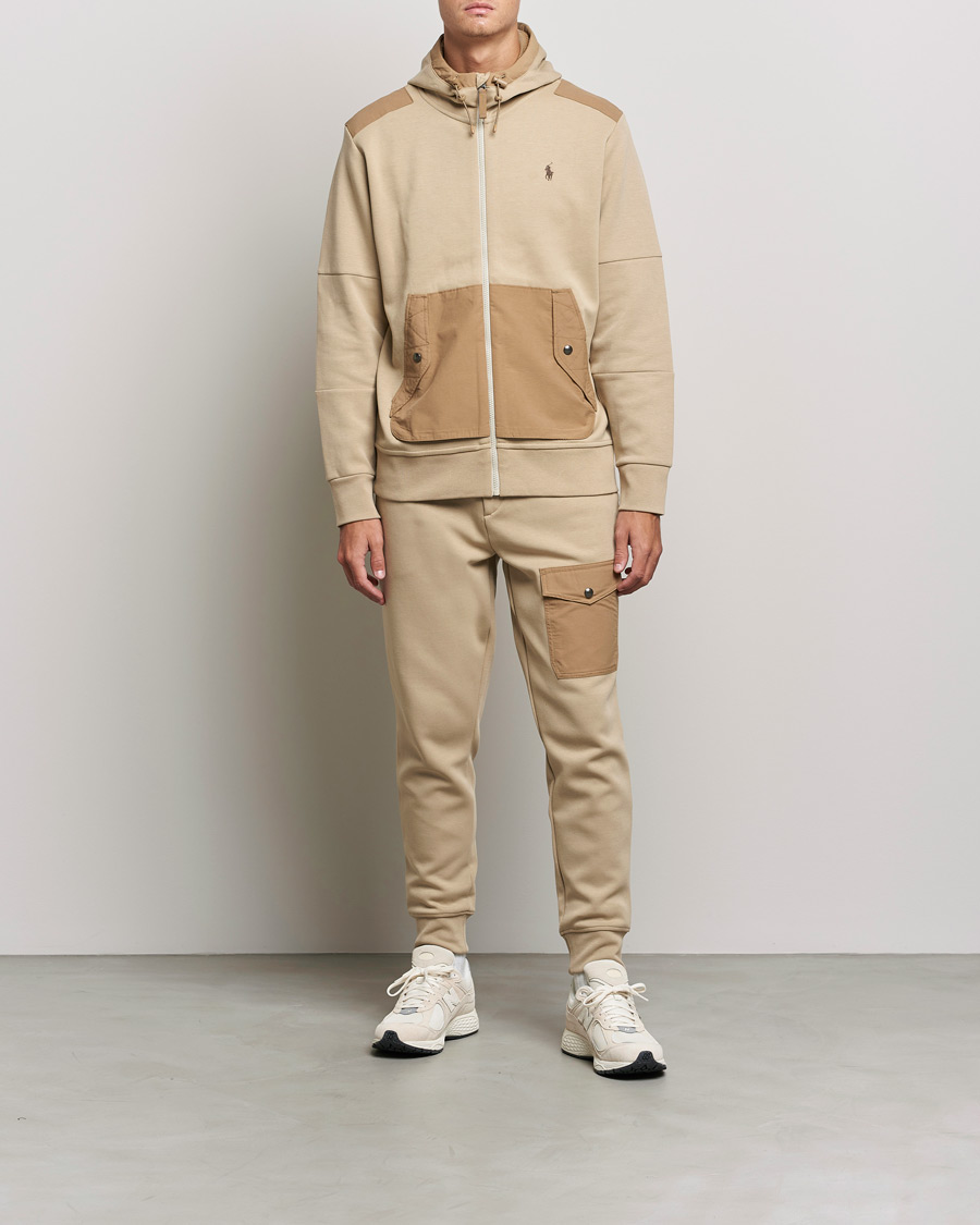 Heren | Truien | Polo Ralph Lauren | Double Knit Full Zip Hoodie Classic Khaki