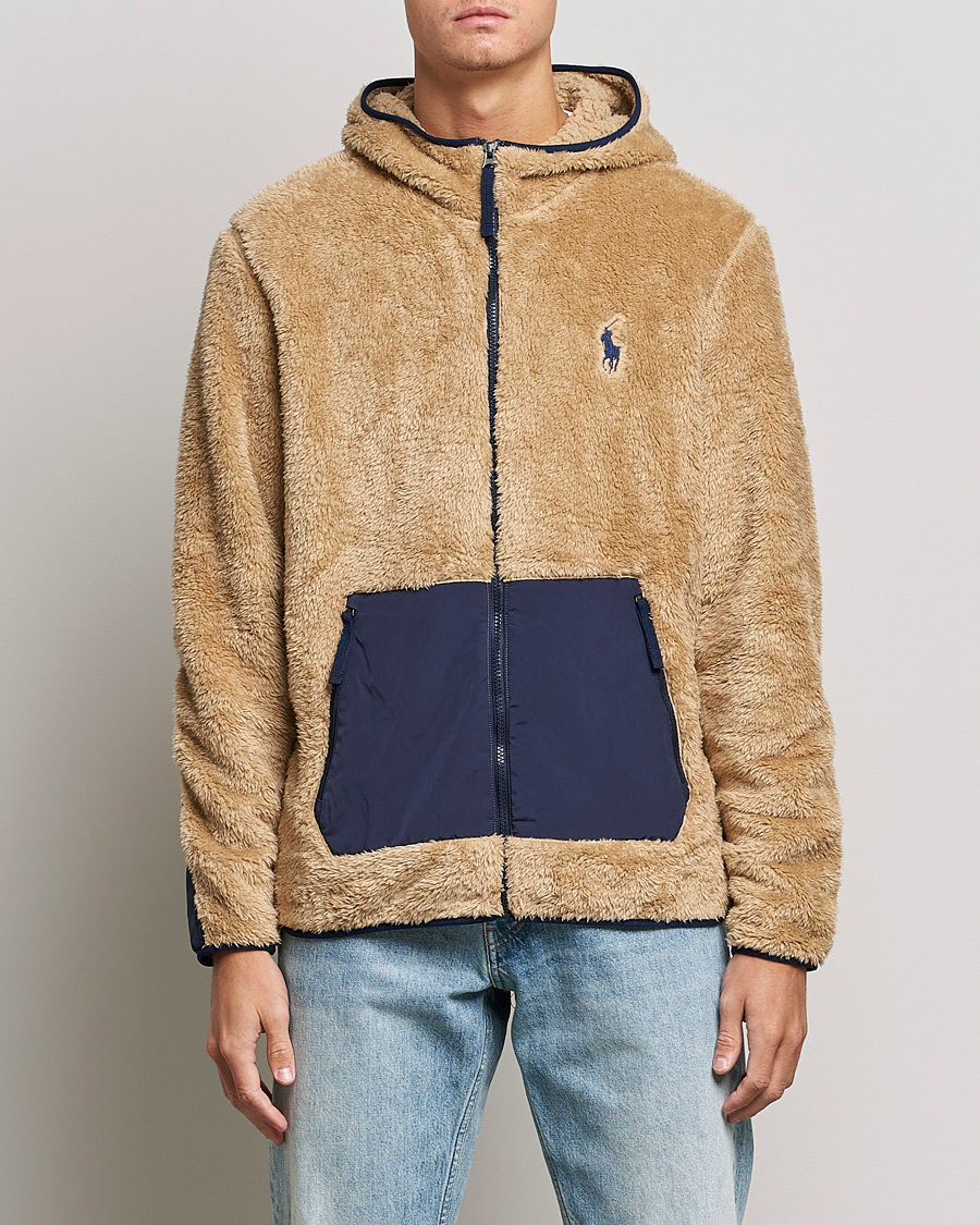 Heren | Truien | Polo Ralph Lauren | Curly Sherpa Full Zip Hoodie Vintage Khaki